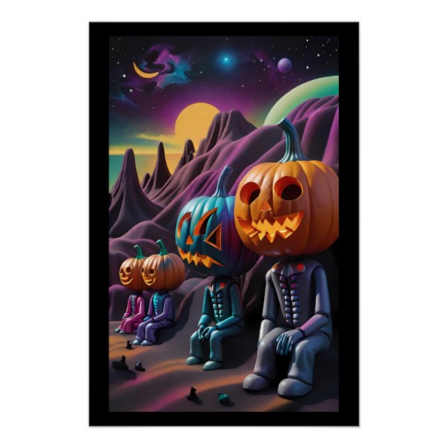 Jack-o-Lantern Family Rest Stop Poster (Front)