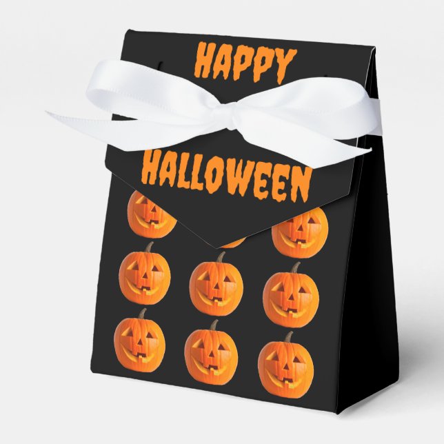 Jack-O-Lantern Favor Box (Front Side)