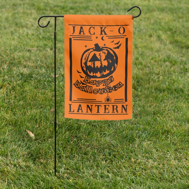 Jack O Lantern Garden Flag (In SItu)