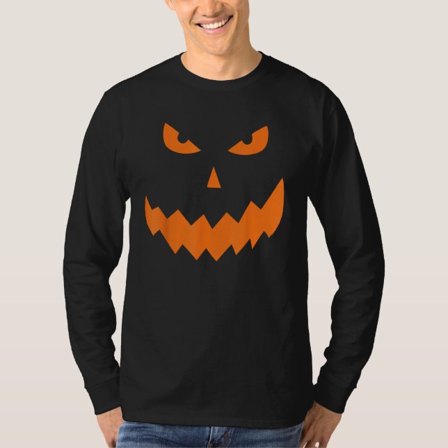Jack o Lantern Giant Pumpkin Face Halloween Costum T-Shirt (Front)