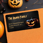 Jack-O-Lantern Halloween Address Label<br><div class="desc">A fully customizable Halloween address label with a jack-o-lantern on dark background. The perfect choice for a Halloween costume party,  birthday party,  sweet 16 party or any other spooktacular event.</div>