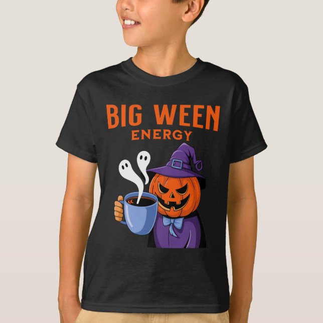 Jack-o-lantern Halloween Big Ween Energy For Coffe T-Shirt (Front)