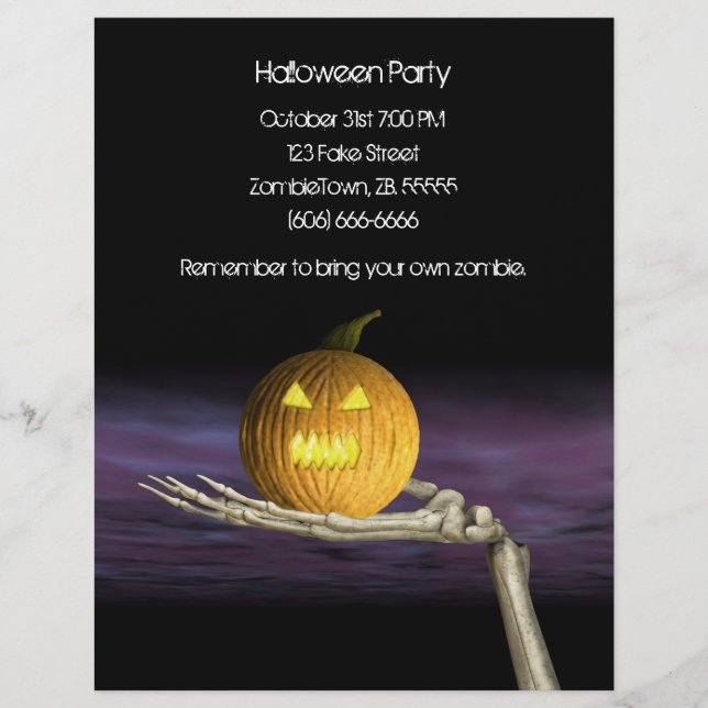 Jack-o-Lantern - Halloween Flyer (Front)