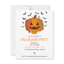 Jack O Lantern Halloween Invitation