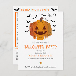 Jack O Lantern Halloween Invitation