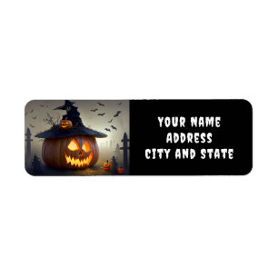 Jack-O-Lantern Halloween Label