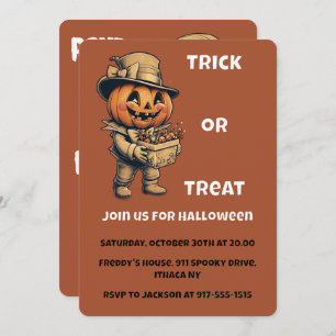 Jack o lantern Halloween Party Invitation