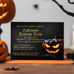 Jack-O-Lantern Halloween Party Invitation<br><div class="desc">A fully customizable Halloween party card with a jack-o-lantern on dark background. The perfect choice for a Halloween costume party,  birthday party,  sweet 16 party or any other spooktacular event.</div>