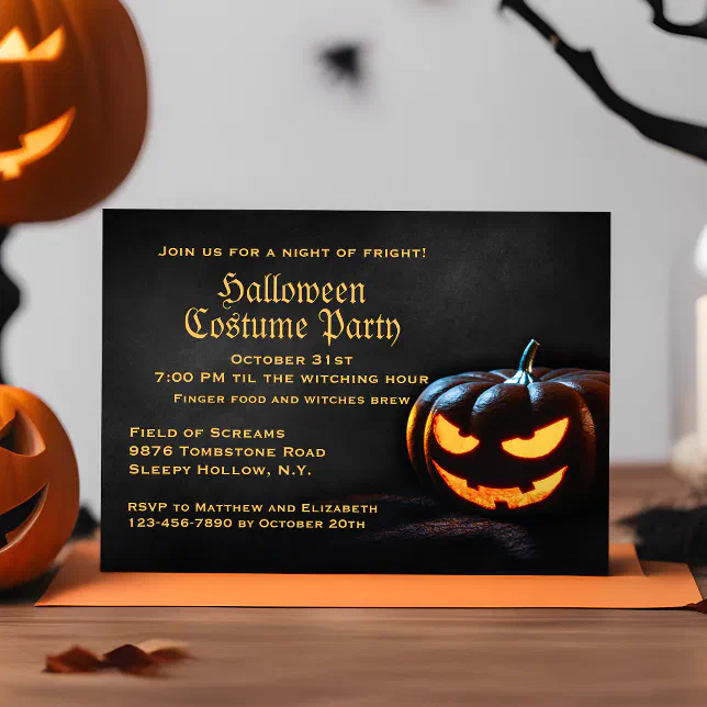 Jack-O-Lantern Halloween Party Invitation | Zazzle