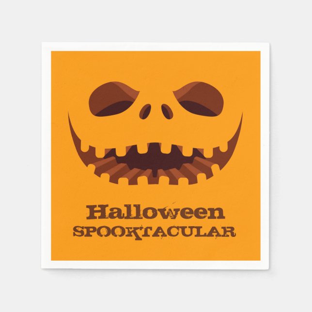 Jack o' Lantern Halloween Party Napkins (Front)