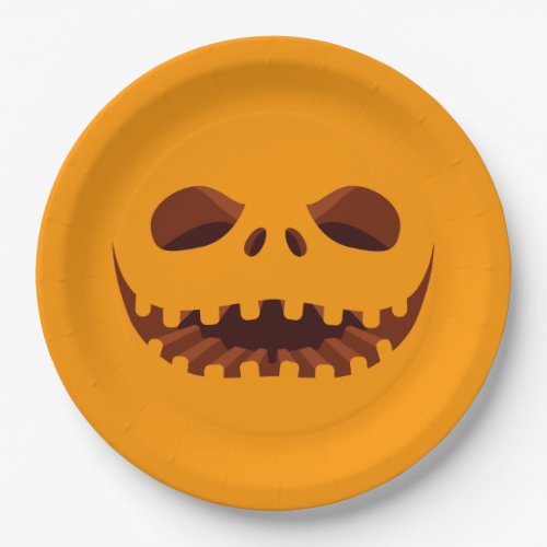 Jack o Lantern Halloween Party Paper Plates
