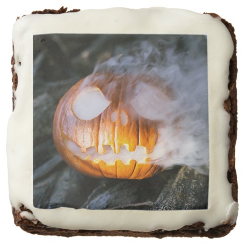 Jack_o_Lantern Halloween Pumpkin Head on Fire  Brownie
