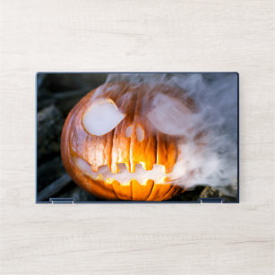 Jack-o-Lantern Halloween Pumpkin Head on Fire  HP Laptop Skin