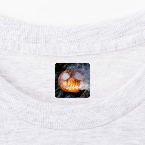 Jack_o_Lantern Halloween Pumpkin Head on Fire  Kids Labels