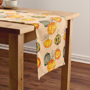 Jack O Lantern Halloween Short Table Runner