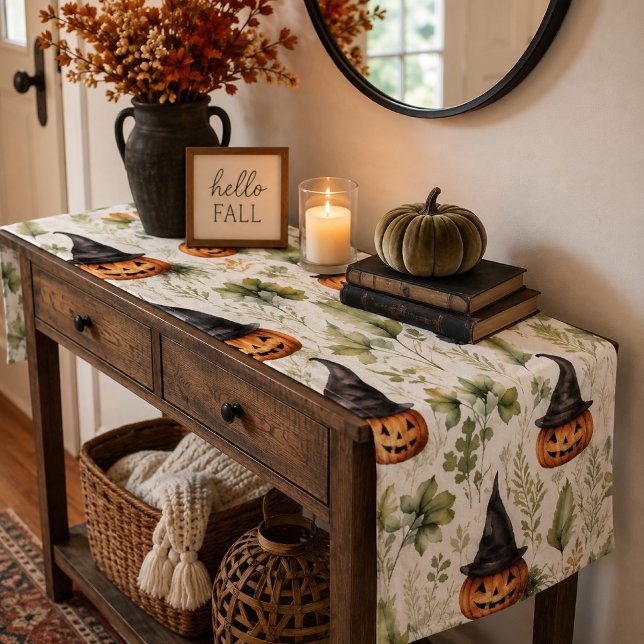 Jack 'O Lantern Halloween Short Table Runner (Creator Uploaded)