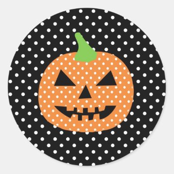 Jack-o-lantern Halloween Sticker by Jmariegarza at Zazzle