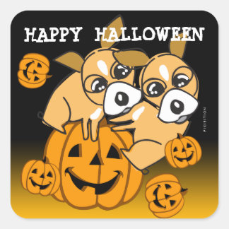 Jack O Lantern Halloween Sticker Chihuahau 1