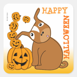 Jack O Lantern Halloween Sticker Puppy 3