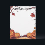 Jack O Lantern Happy Halloween Letterhead<br><div class="desc">This Jack-o'-Lantern "Happy Halloween" design captures the essence of the spooky season with a grinning pumpkin glowing under the moonlight. The bold,  playful lettering of "Happy Halloween" adds a festive touch,  while the vibrant orange and black colors make it perfect for celebrating the holiday.</div>