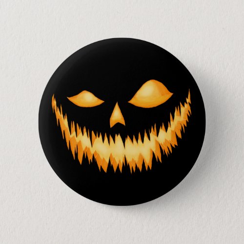 Jack O Lantern In The Dark With An Evil Grin 2 Pinback Button