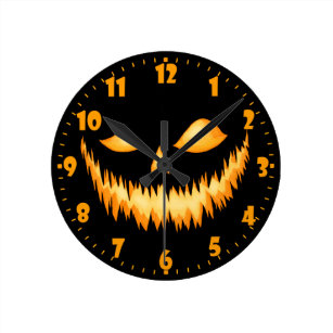 Evil Grin Wall Clocks | Zazzle