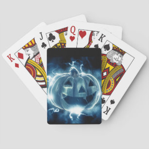 jack-o-lantern in the rain poker cards