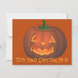 Jack-o-Lantern Invitations Custom Halloween Cards