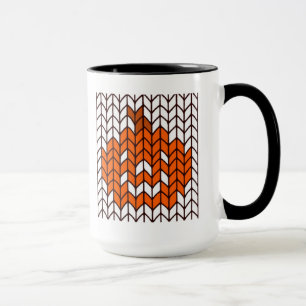 JACK-O-LANTERN KNIT Tall Black Combo Mug 