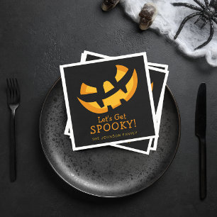 Jack-O-Lantern Let's Get Spooky Paper Napkins
