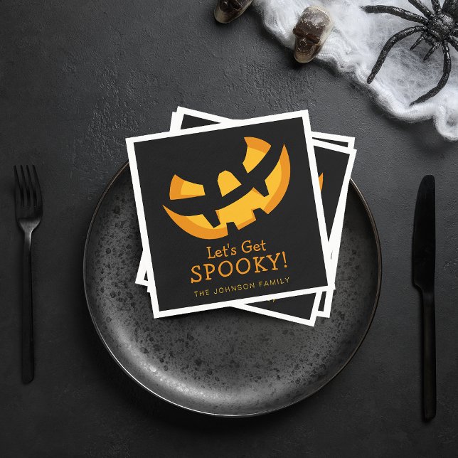 Jack-O-Lantern Let's Get Spooky Paper Napkins (Jack-O-Lantern Let's Get Spooky Paper Napkins)