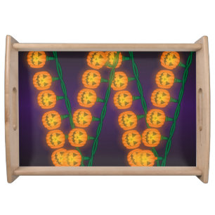 Jack O Lantern Lights Serving Tray