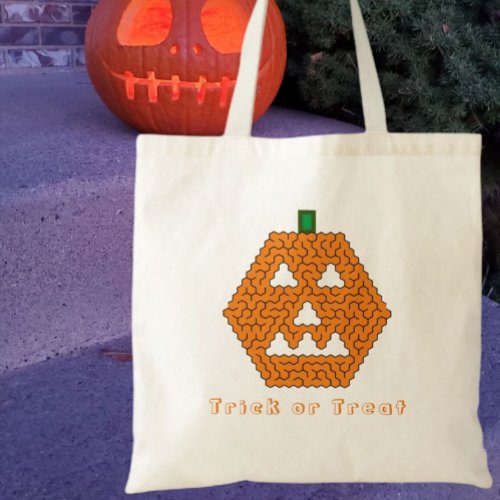 Jack_o_Lantern Maze Trick or Treat Halloween  Tote Bag