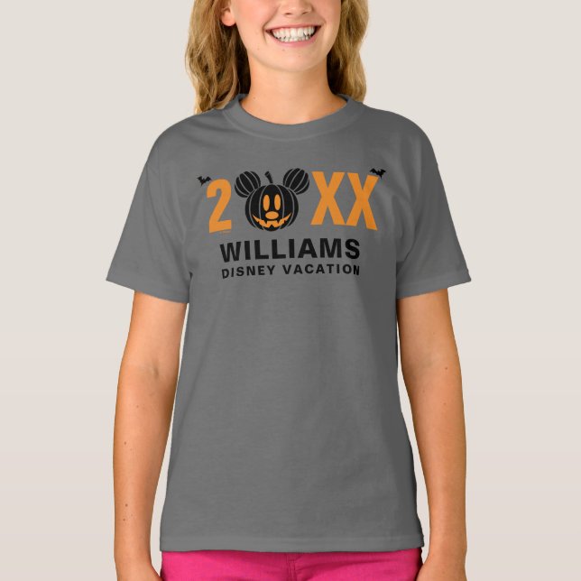 Jack-O-Lantern Mickey Mouse | Family Vacation T-Shirt (Front)