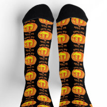 Jack-O-Lantern No Tricks Just Treats Socks