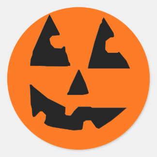 Jack O Lantern Orange Sticker