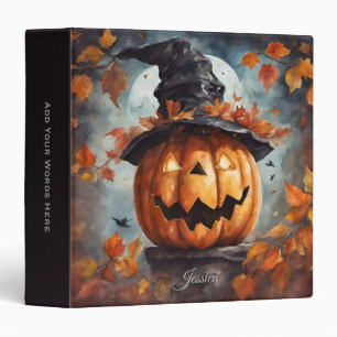 Jack O Lantern Personalized 3 Ring Binder