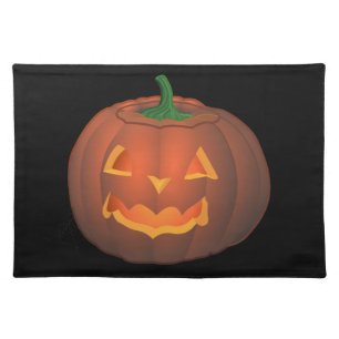 Jack-O-Lantern Place Mats Halloween Pumpkin Decor