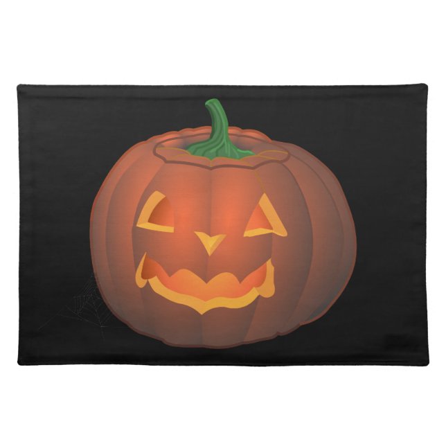 Jack-O-Lantern Place Mats Halloween Pumpkin Decor (Front)