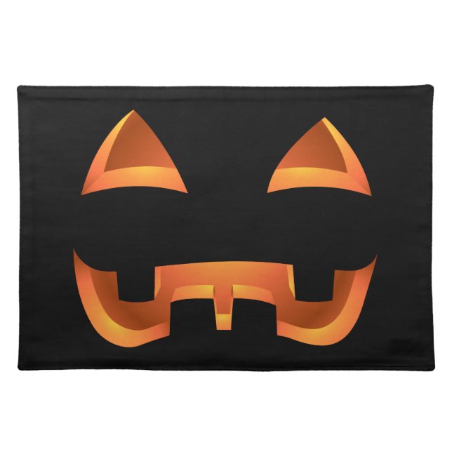 Jack-O-Lantern Place Mats Halloween Pumpkin Decor (Front)