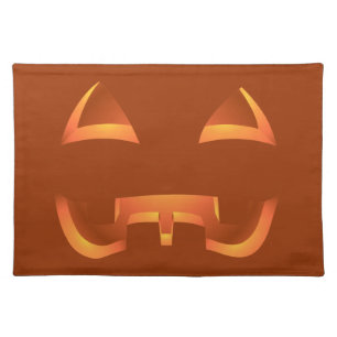 Jack-O-Lantern Place Mats Halloween Pumpkin Decor