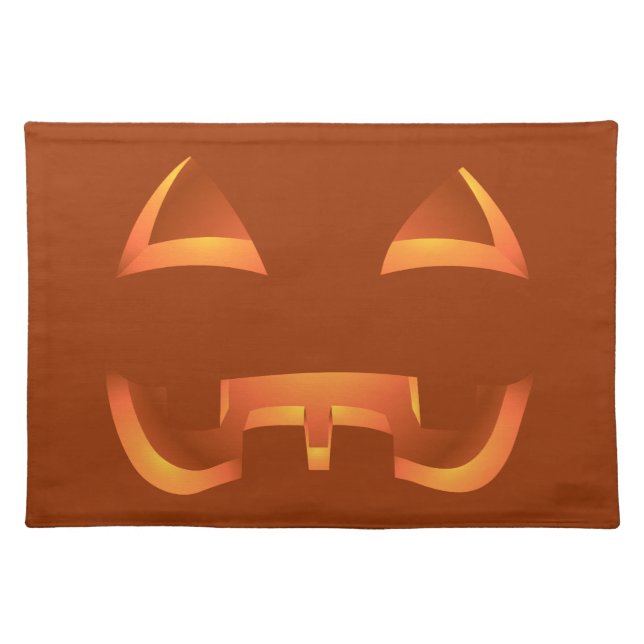 Jack-O-Lantern Place Mats Halloween Pumpkin Decor (Front)