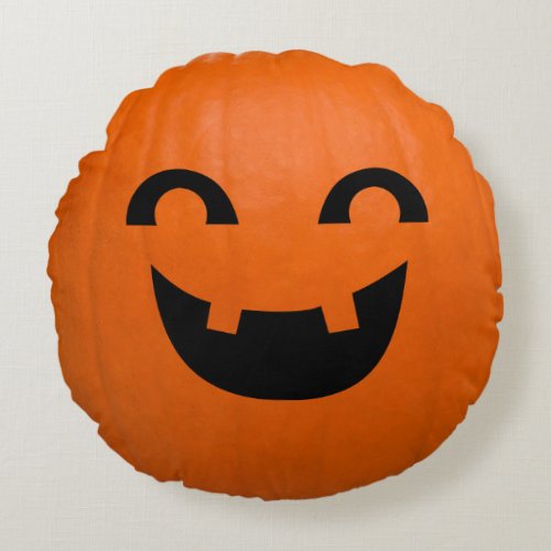Jack_O_Lantern Pumpkin 2 Round Pillow
