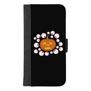 Jack-o-Lantern Pumpkin and Eyeballs in the Dark iPhone 8/7 Plus Wallet Case