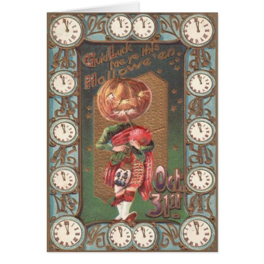 Jack O Lantern Pumpkin Bagpipe Kilt Cards (Front)