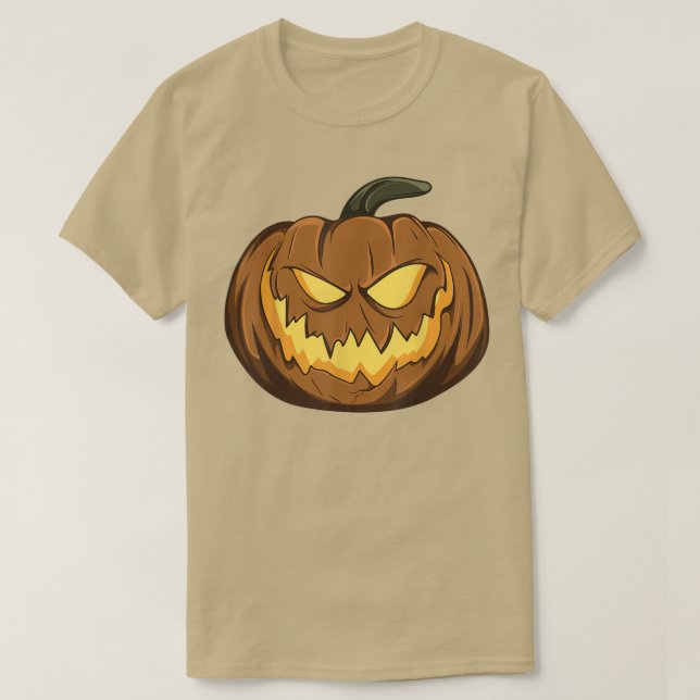 Jack o Lantern Pumpkin Boys, Girls, Men, Women Hal T-Shirt (Design Front)
