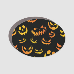 Jack O Lantern Pumpkin Face Car Magnet
