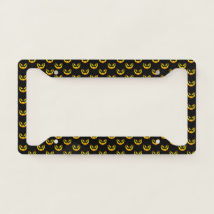 Jack O Lantern Pumpkin Face Gradient License Plate Frame