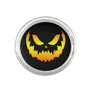 Jack O Lantern Pumpkin Face Gradient Ring