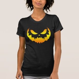 Jack O Lantern Pumpkin Face Gradient T-Shirt